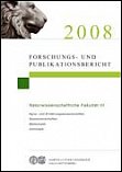 Forschungs- und Publikationsbericht 2008 - Cover